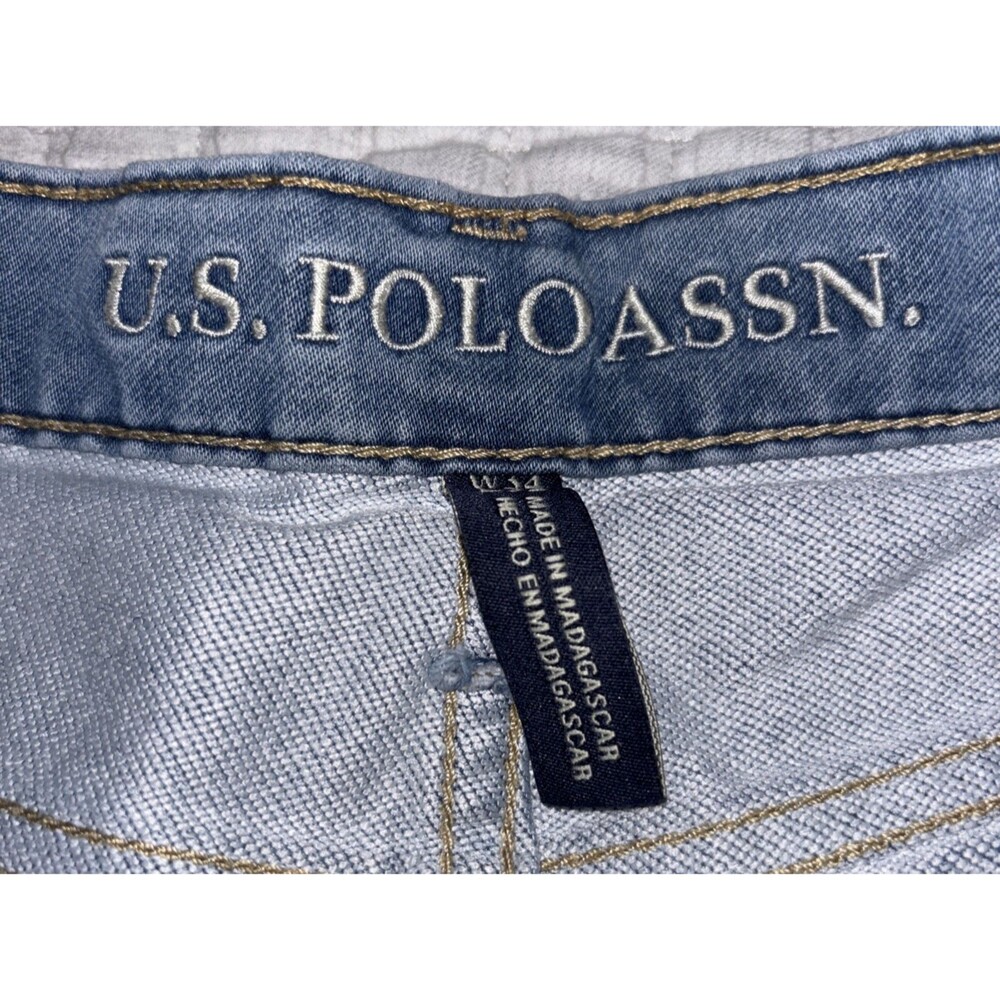 USPA U.S. Polo Assn. Straight Jeans Men's 34x32 (36x31) Light Blue Denim Jeans - Picture 3 of 7